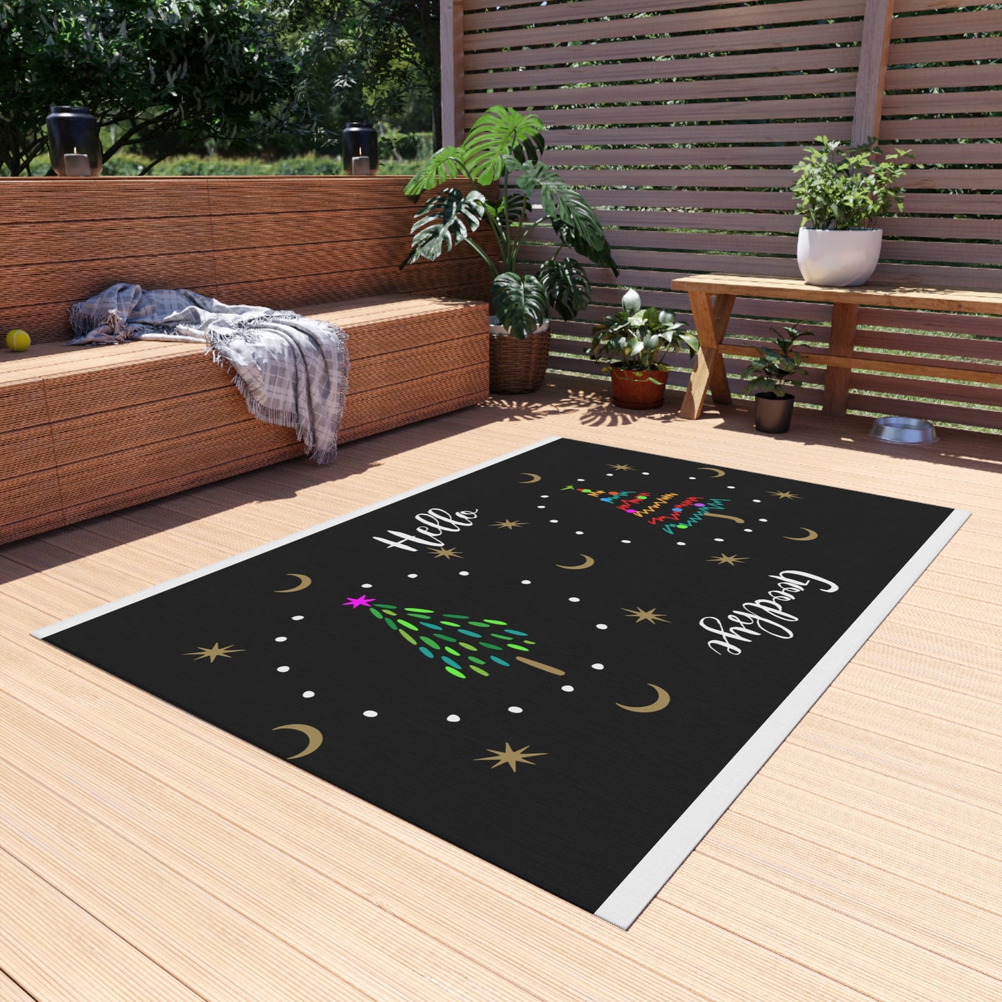 Holiday Tree Outdoor Rug