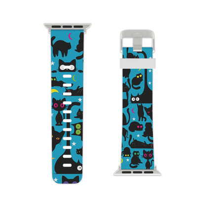 Blue Wicked Whiskers Watch Band for Apple Watch