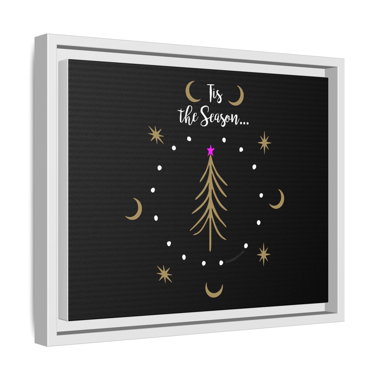 Tis the Season Gold tree Canvas
