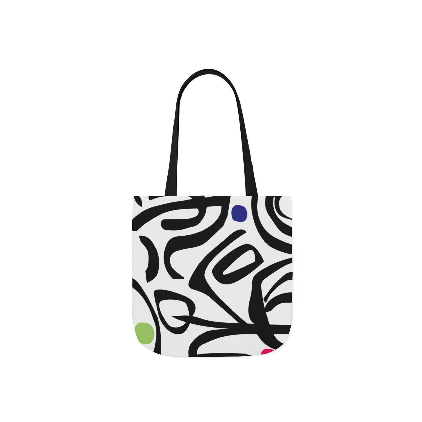 Dot Dot Swirl Canvas Tote Bag (5-Color Straps)