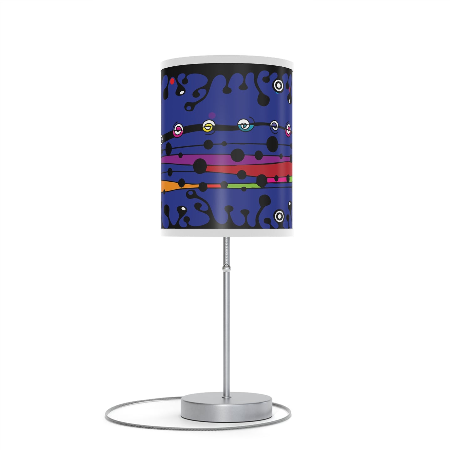 Blue Groove Lamp on a Stand