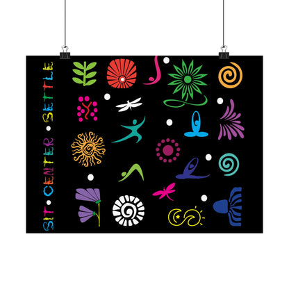 I Love Yoga Matte Horizontal Posters