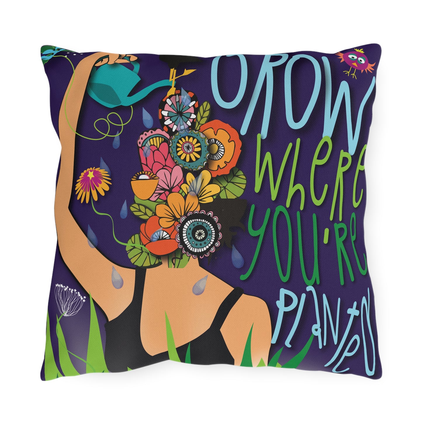 Grow Where You're Planted Outdoor Pillow