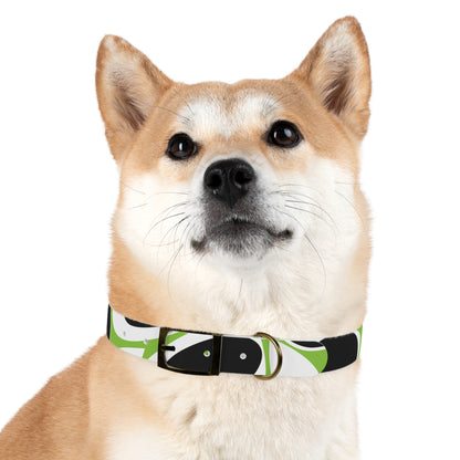 Lime Vivid Petal Edge Dog Collar