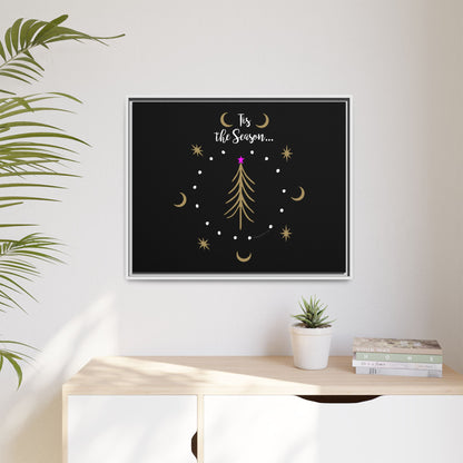 Tis the Season Gold tree Canvas