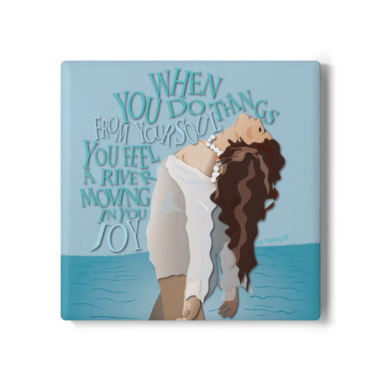 Do Things For Your Soul Ceramic Coaster