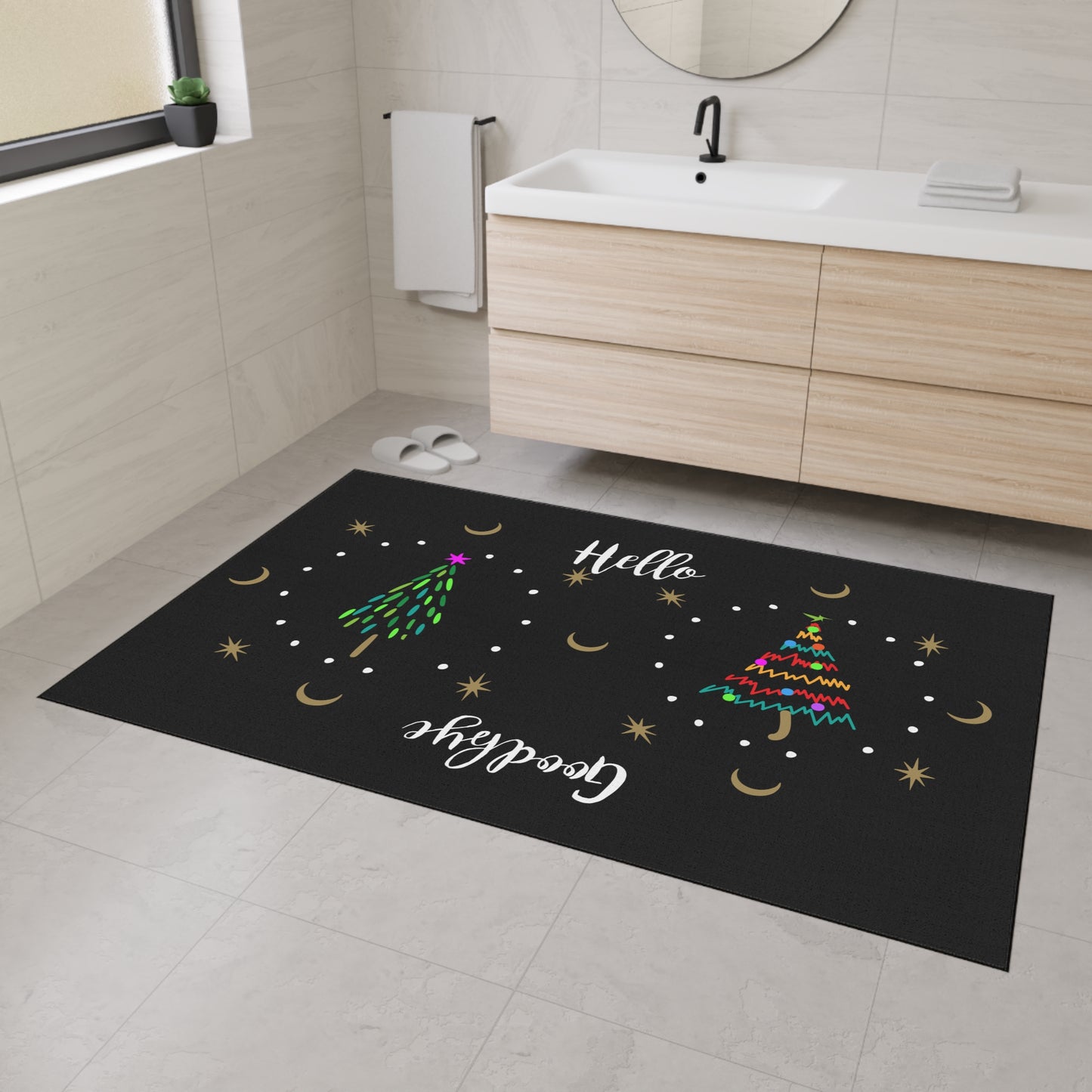 3 Trees Holiday Heavy Duty Floor Mat