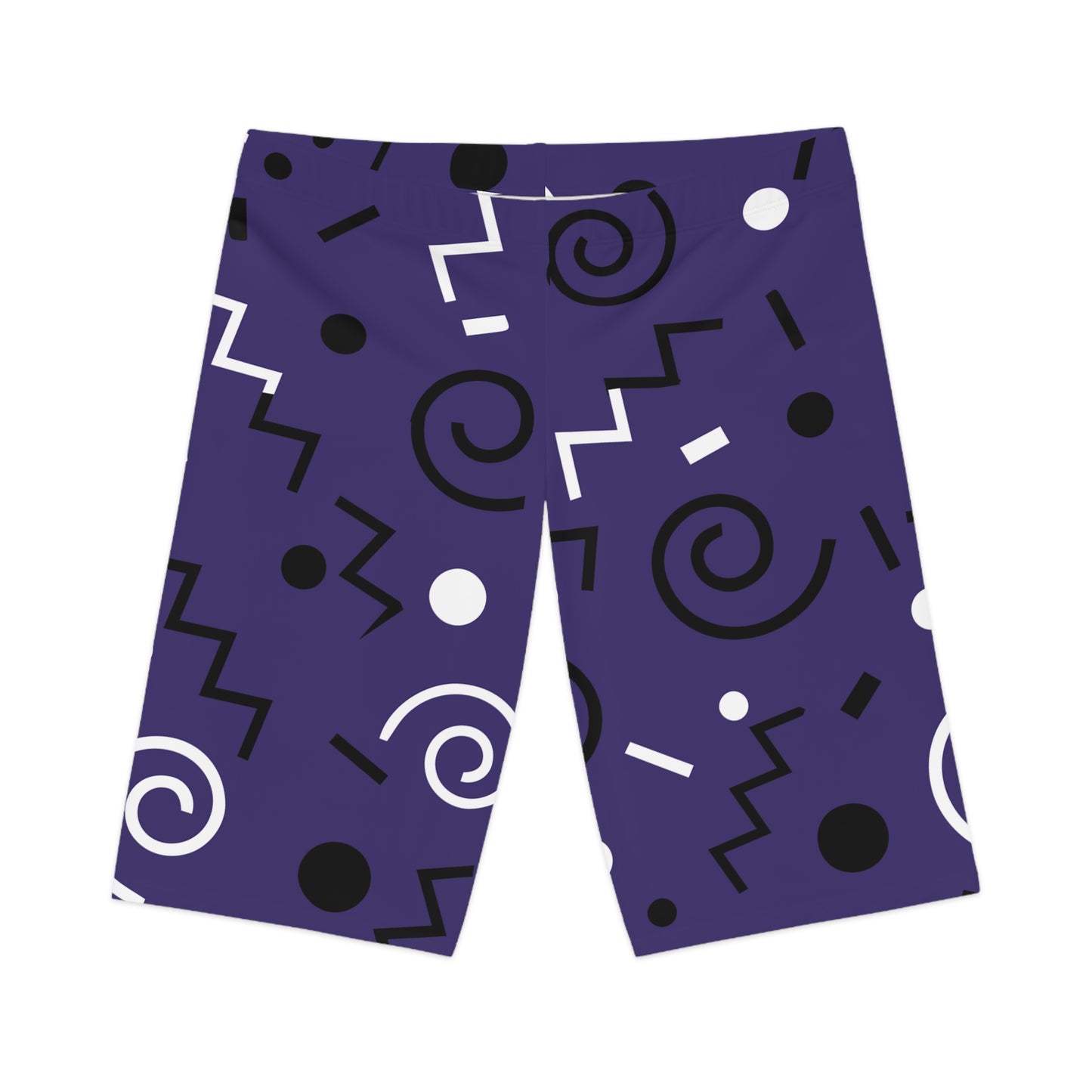 Purple Swirlverse Women's Bike Shorts