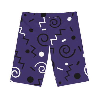 Purple Swirlverse Women's Bike Shorts
