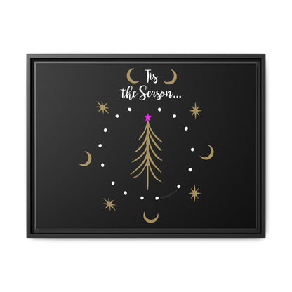 Tis the Season Gold tree Canvas