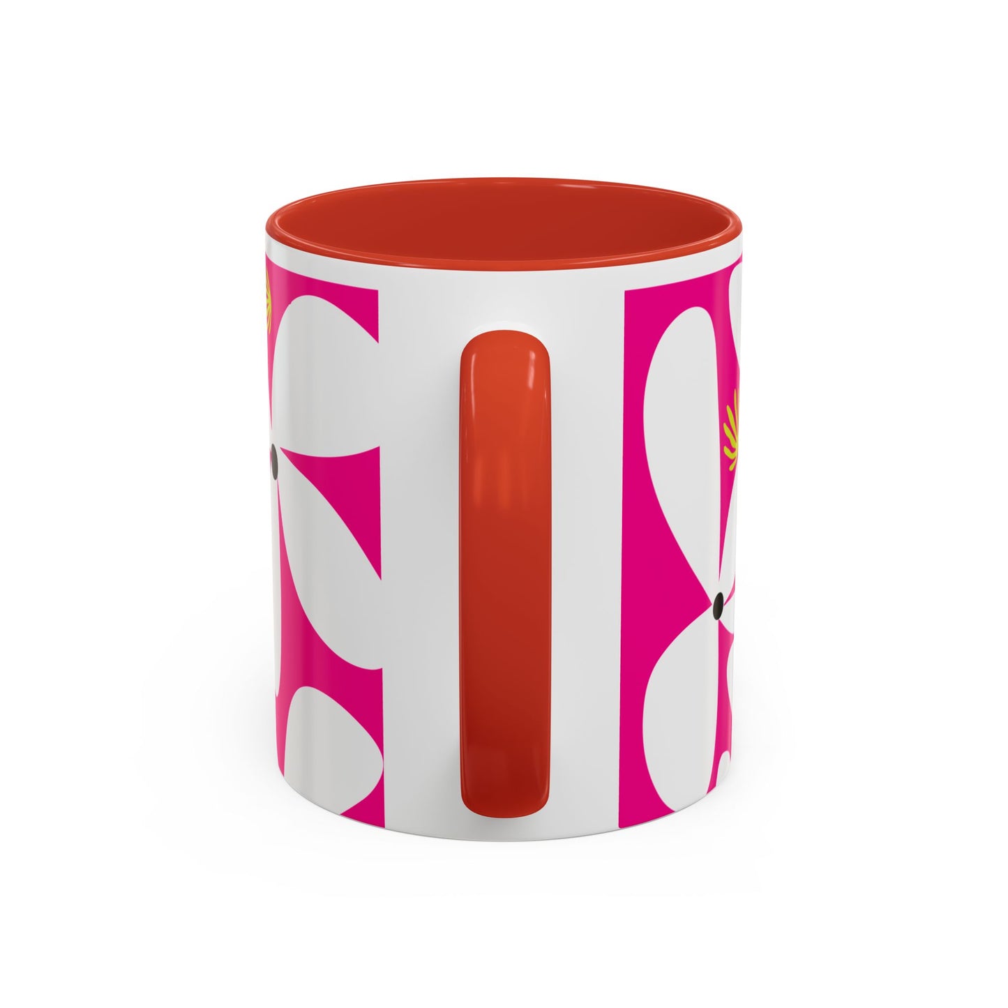 Pink Pop Daisy Accent Coffee Mug (11oz)