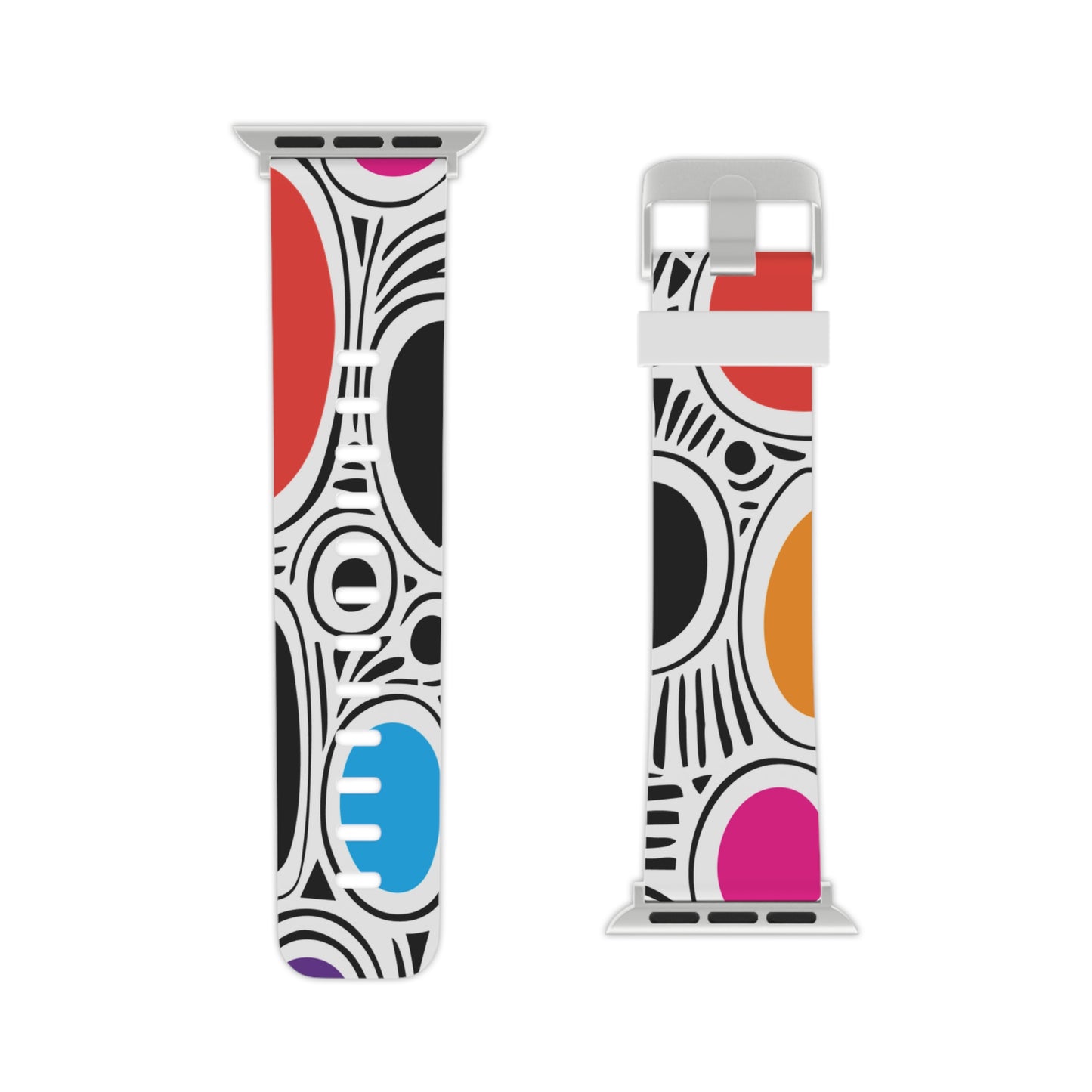White Geosplash Watch Band for Apple Watch
