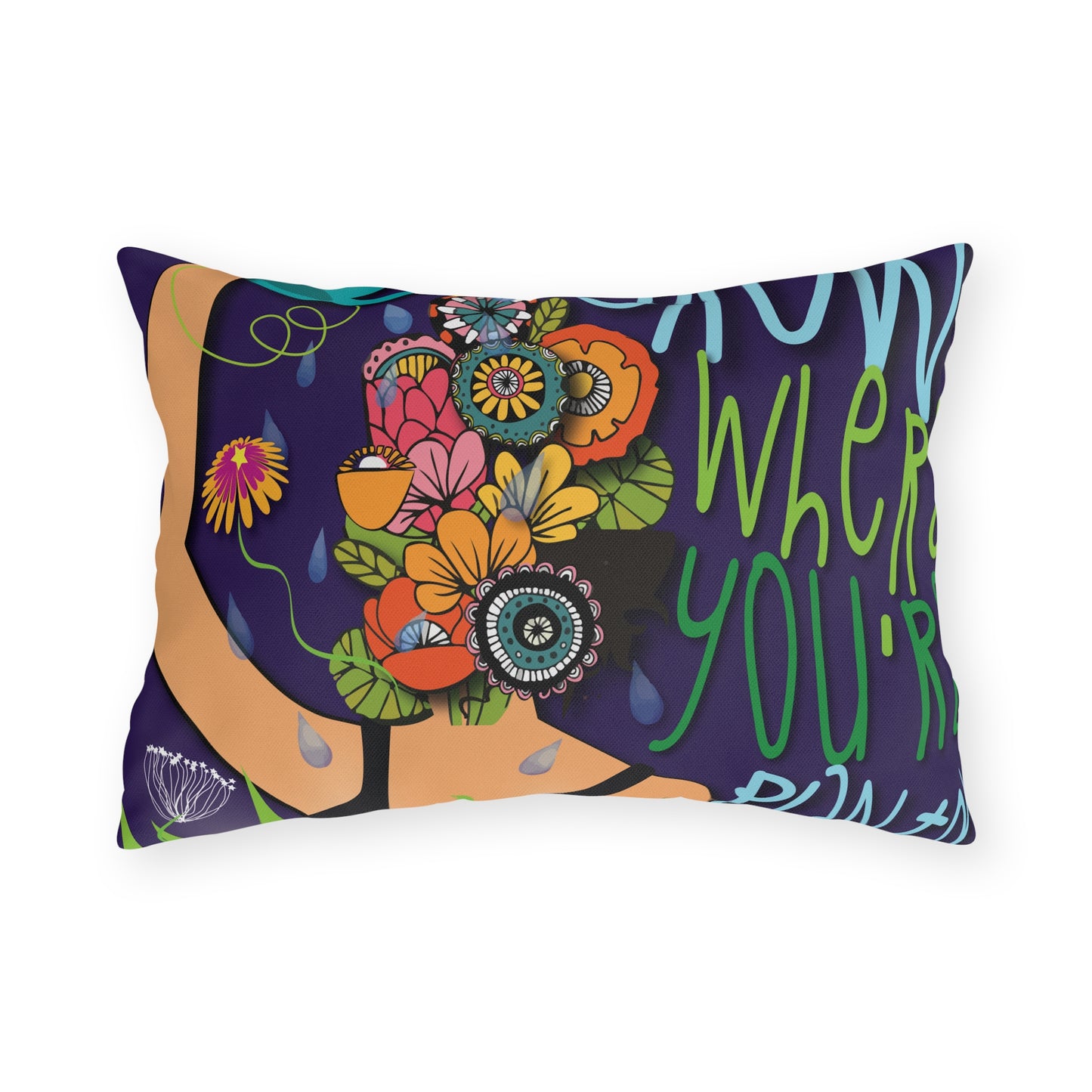 Grow Where You're Planted Outdoor Pillow