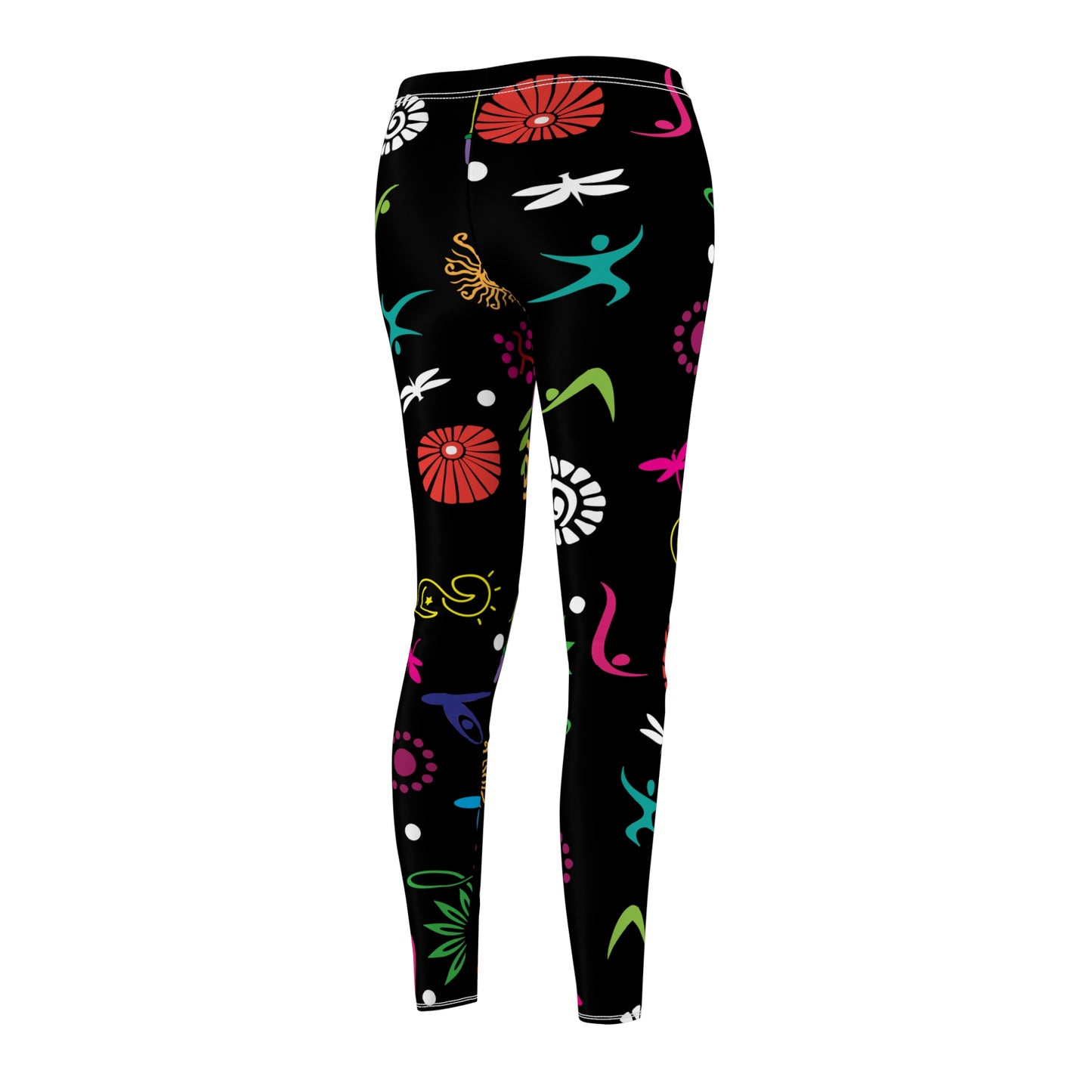 I Love Yoga Flower Leggings (AOP)