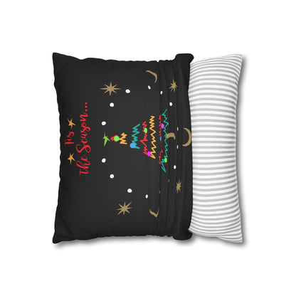 Tis the Season 2 Sided Faux Suede Square Pillowcase