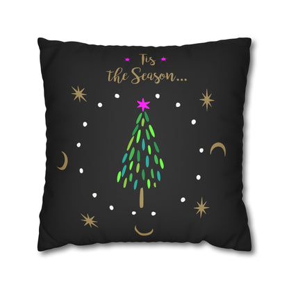 Tis the Season 2 Sided Faux Suede Square Pillowcase
