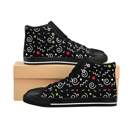 Color Scribbles Women's Classic Sneakers