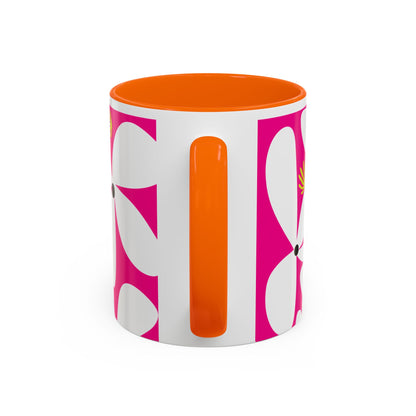 Pink Pop Daisy Accent Coffee Mug (11oz)