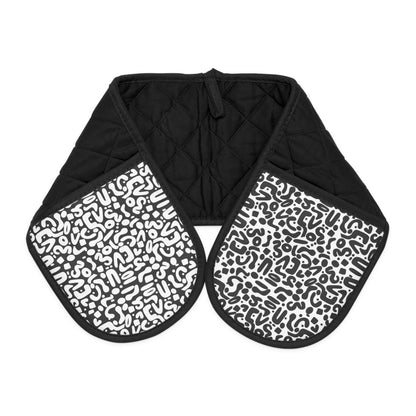 Black Optic Pop Oven Mitts