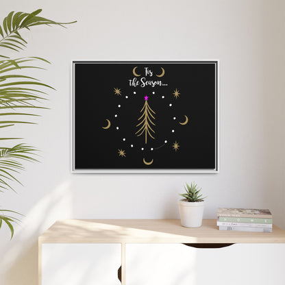 Tis the Season Gold tree Canvas