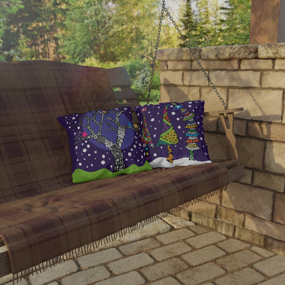 Winter Tree Outdoor Pillow
