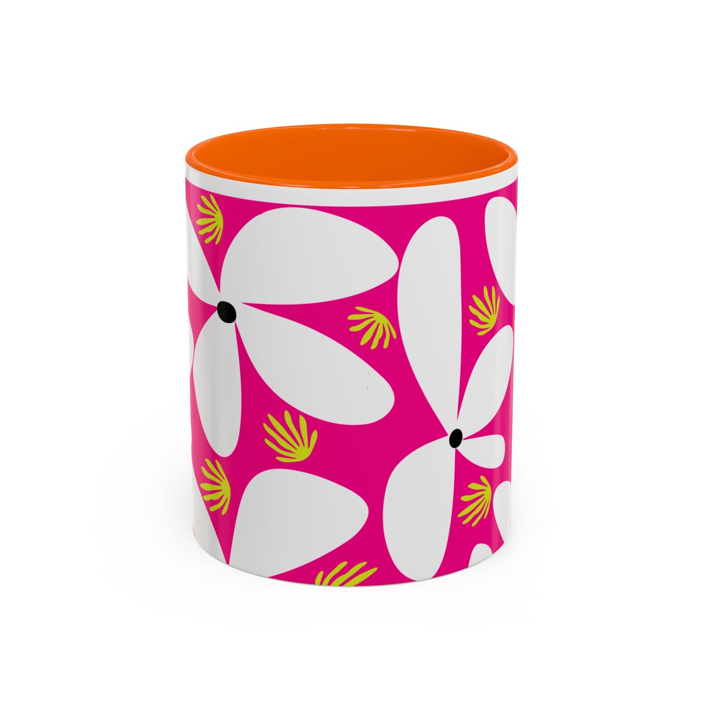Pink Pop Daisy Accent Coffee Mug (11oz)