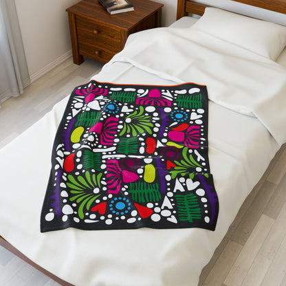 Flora Vibe Velveteen Plush Blanket