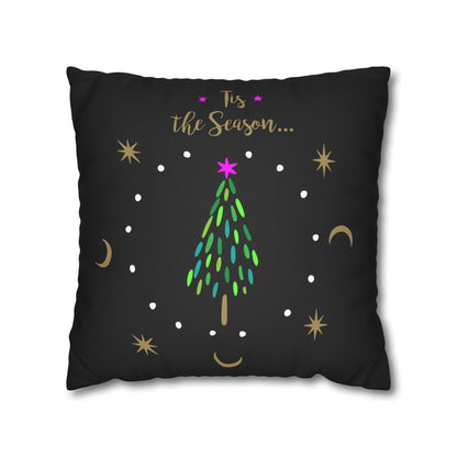 Tis the Season 2 Sided Faux Suede Square Pillowcase
