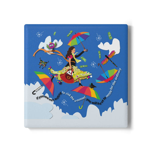 Risk the Unusual  Ceramic Coaster