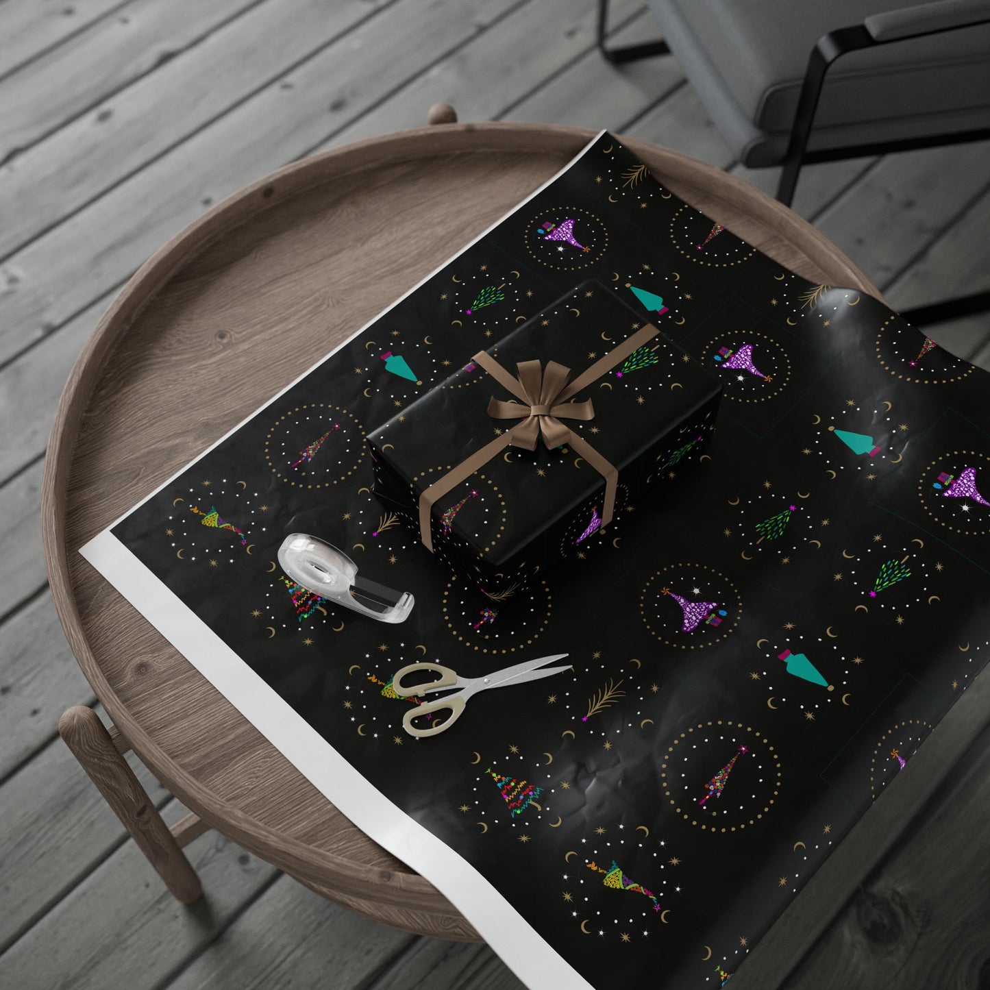 Circle trees Holiday Trees Wrapping Papers