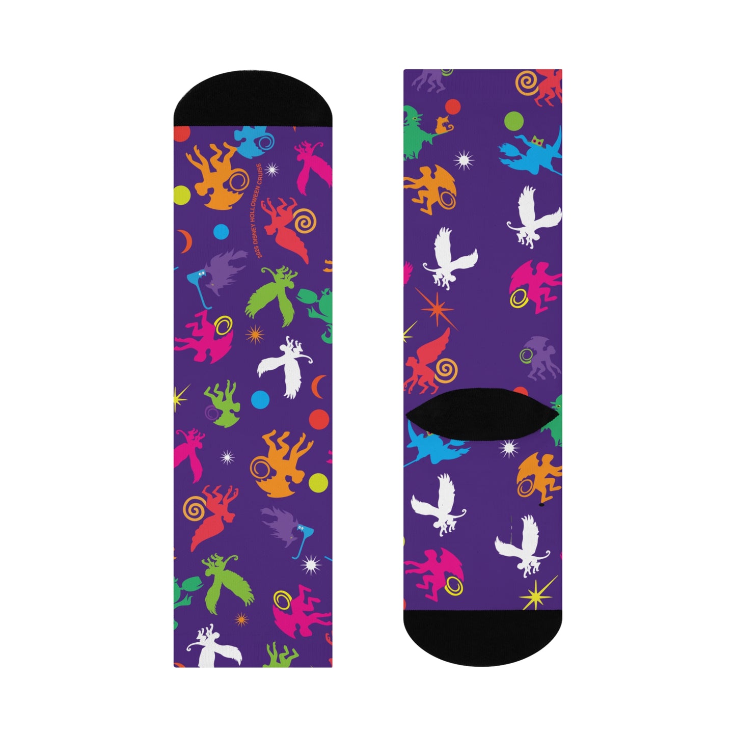 Purple Flying Monkey Socks Cushioned Crew Socks
