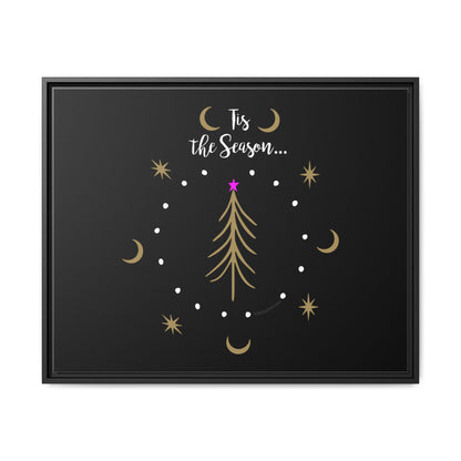 Tis the Season Gold tree Canvas
