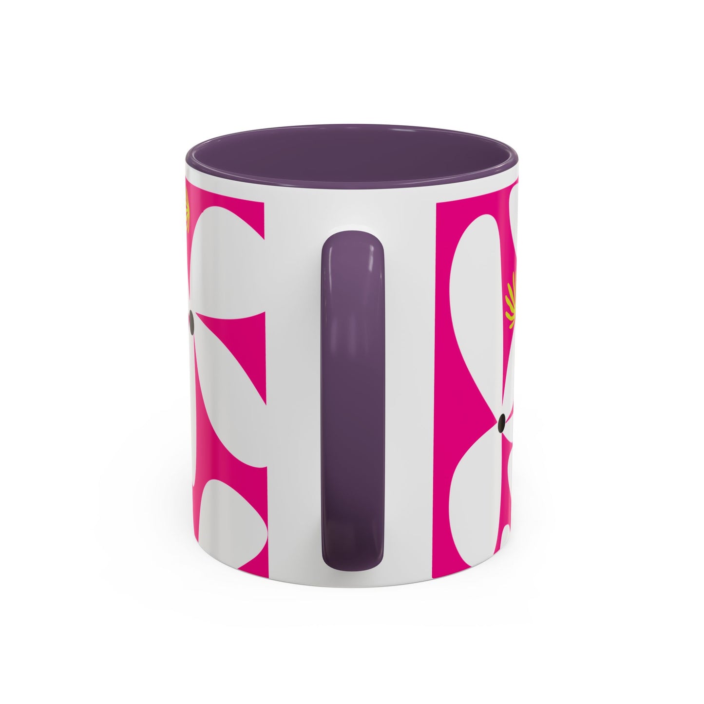 Pink Pop Daisy Accent Coffee Mug (11oz)
