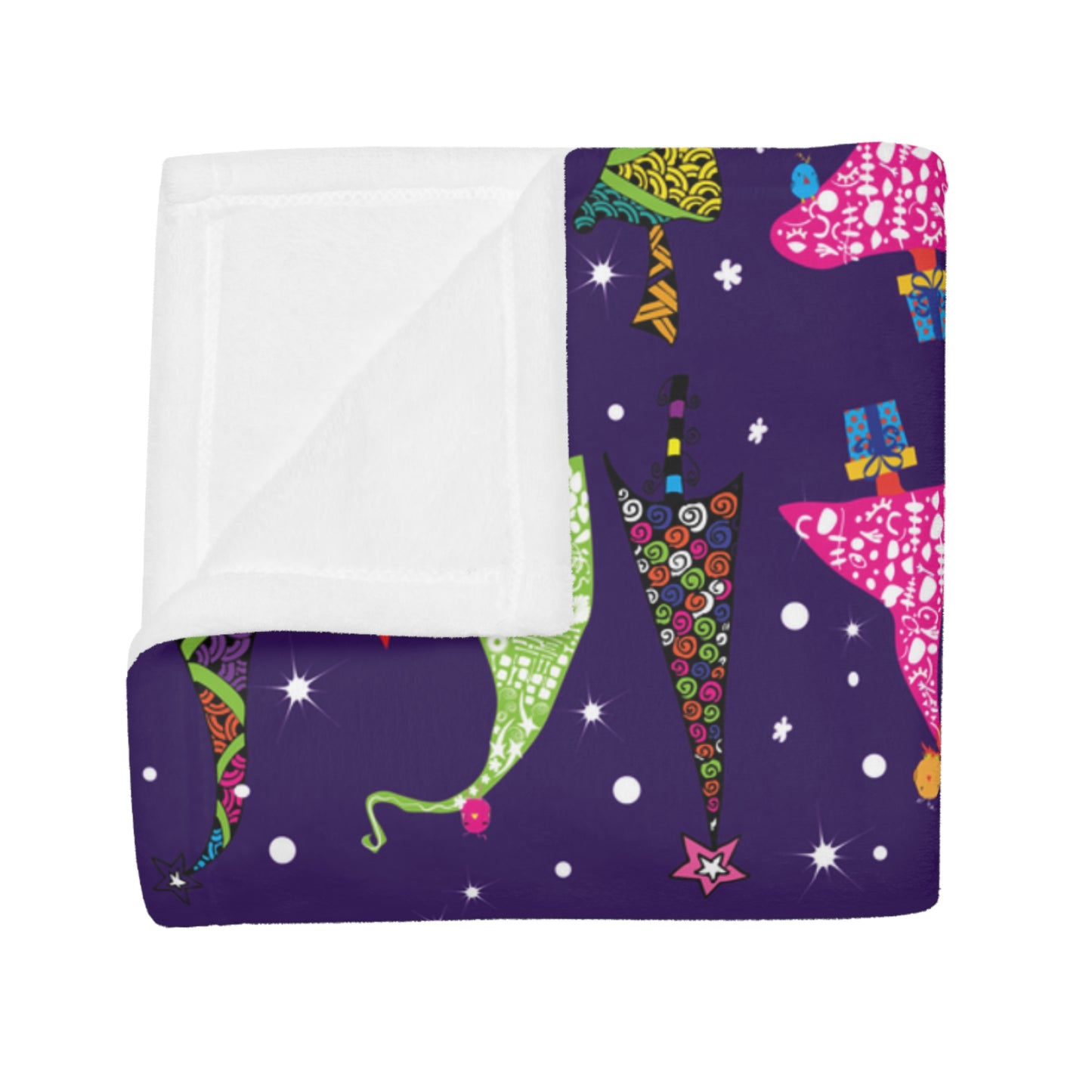 Holiday Trees  Plush Fleece Blanket