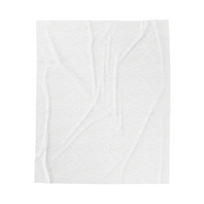 Grey Mod Flower Velveteen Plush Blanket
