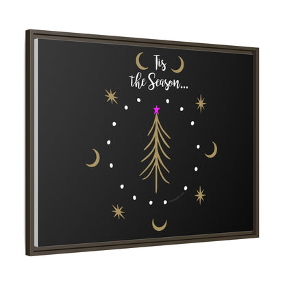 Tis the Season Gold tree Canvas