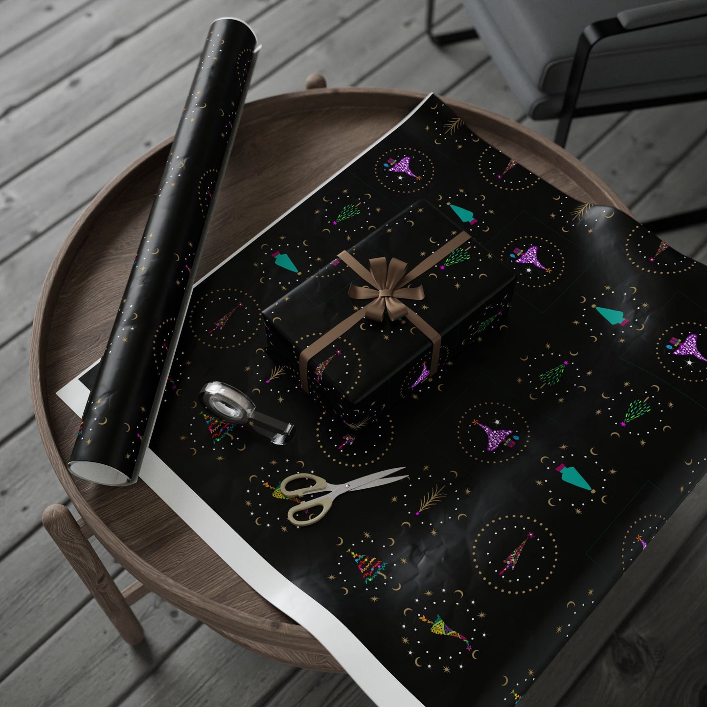 Circle trees Holiday Trees Wrapping Papers