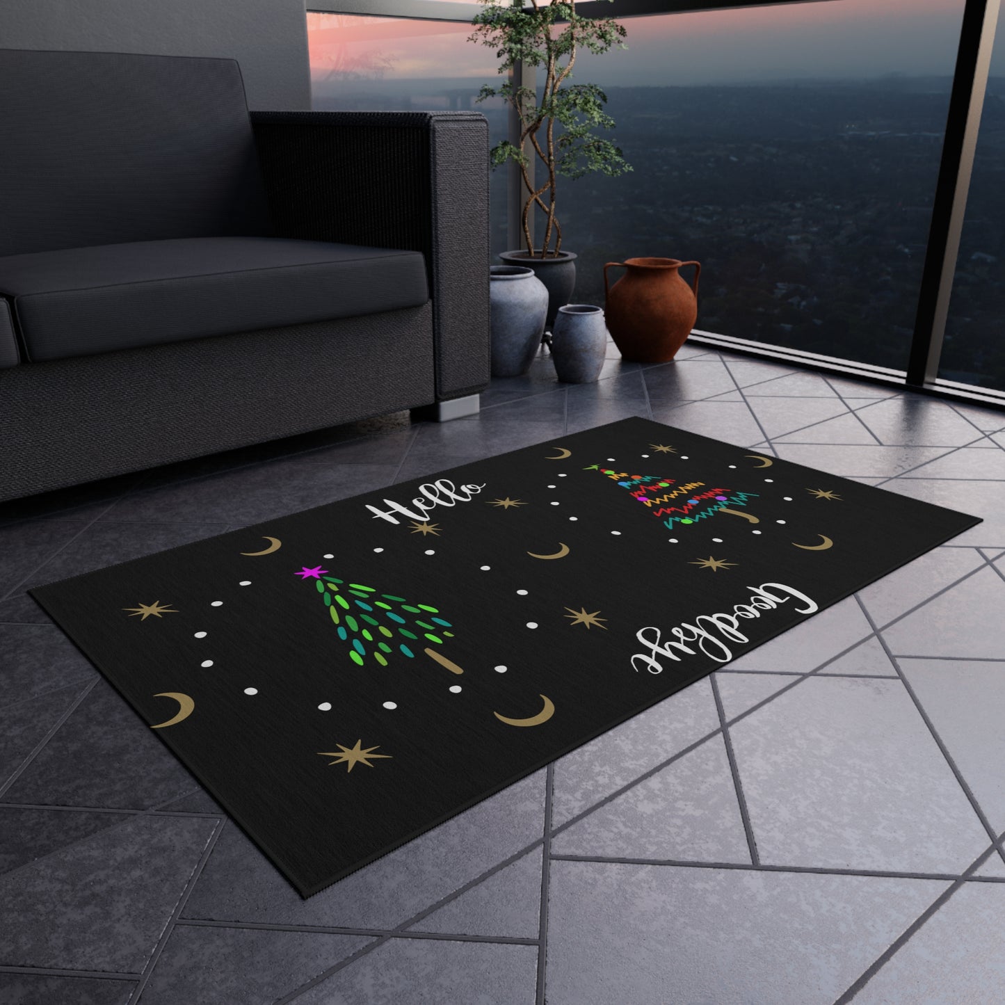 Holiday Tree Outdoor Rug
