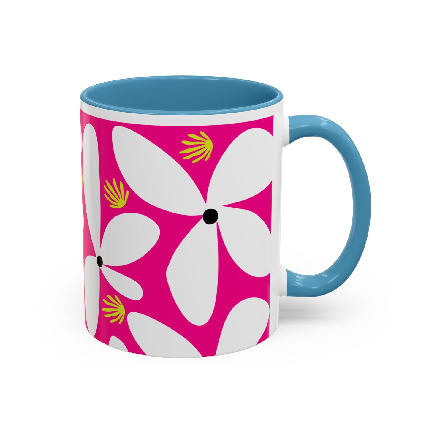Pink Pop Daisy Accent Coffee Mug (11oz)