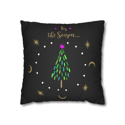 Tis the Season 2 Sided Faux Suede Square Pillowcase