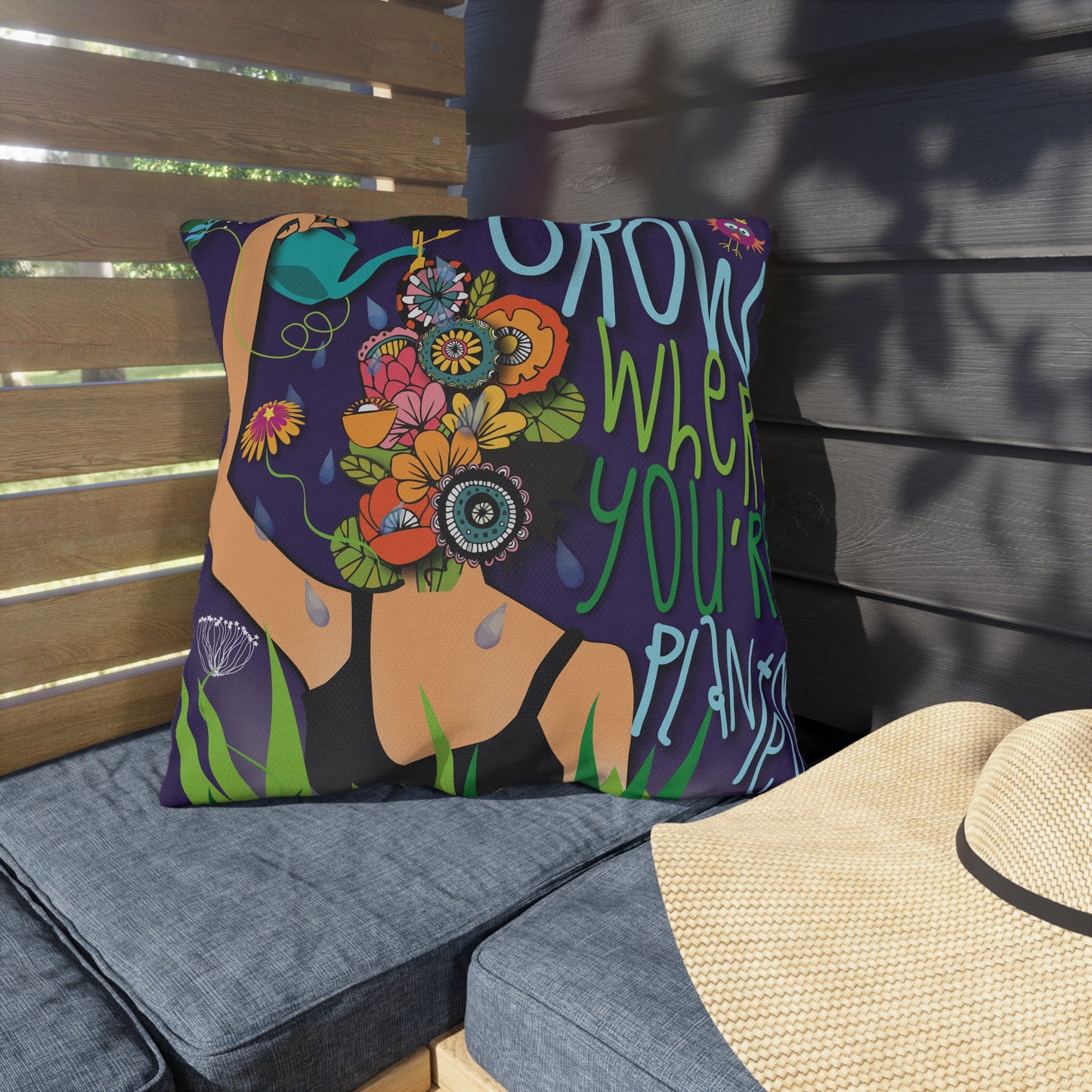 Grow Where You're Planted Outdoor Pillow