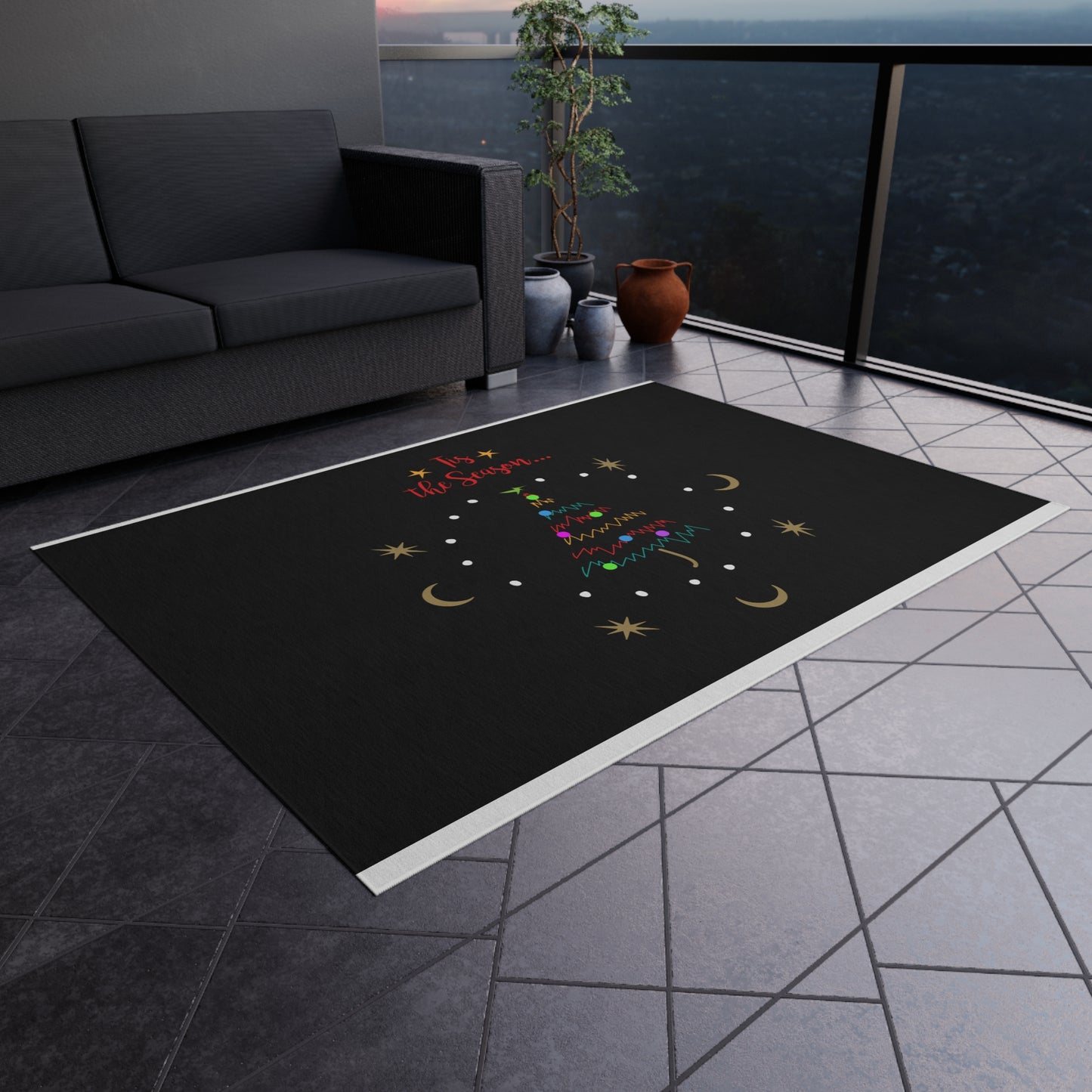 Holiday Tree Outdoor Rug