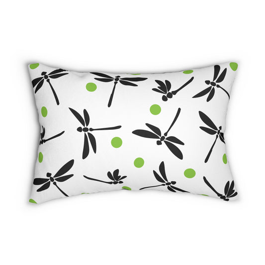 Dragon Fly Spun Polyester Lumbar Pillow