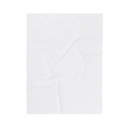 Grey Mod Flower Velveteen Plush Blanket
