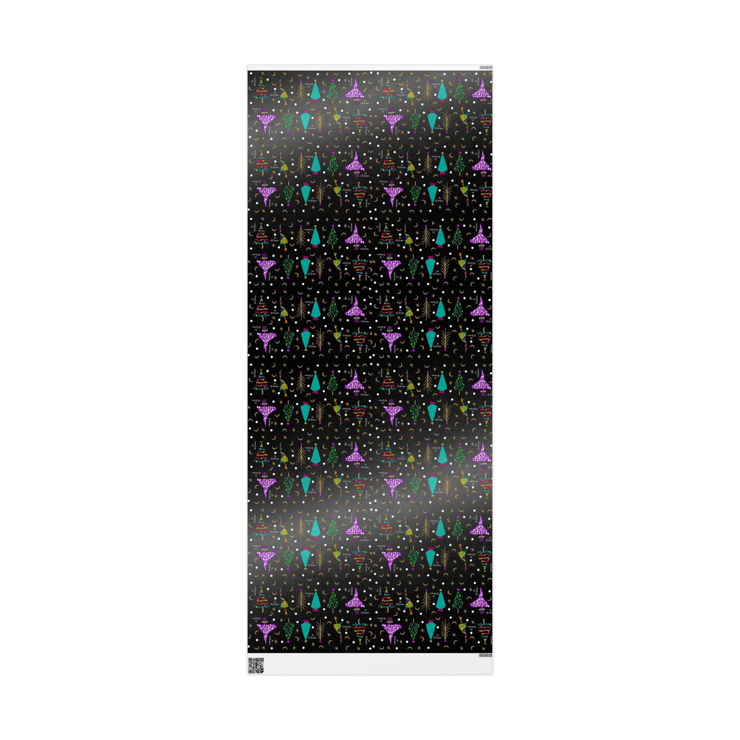 Purple Holiday Trees Wrapping Papers
