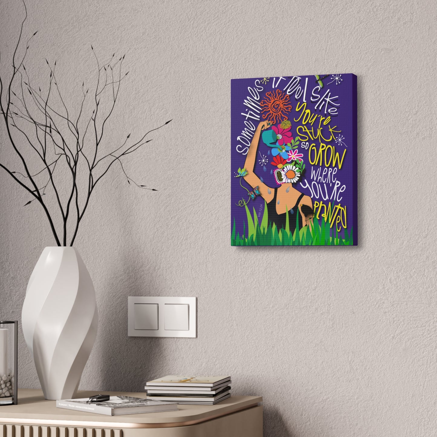 Grow Where You're Planted Canvas Stretched, 1.5''