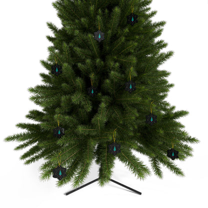 Green Tree Ceramic Ornaments, 2-Side Print, (1pc, 3pcs, 5pcs, 10pcs)