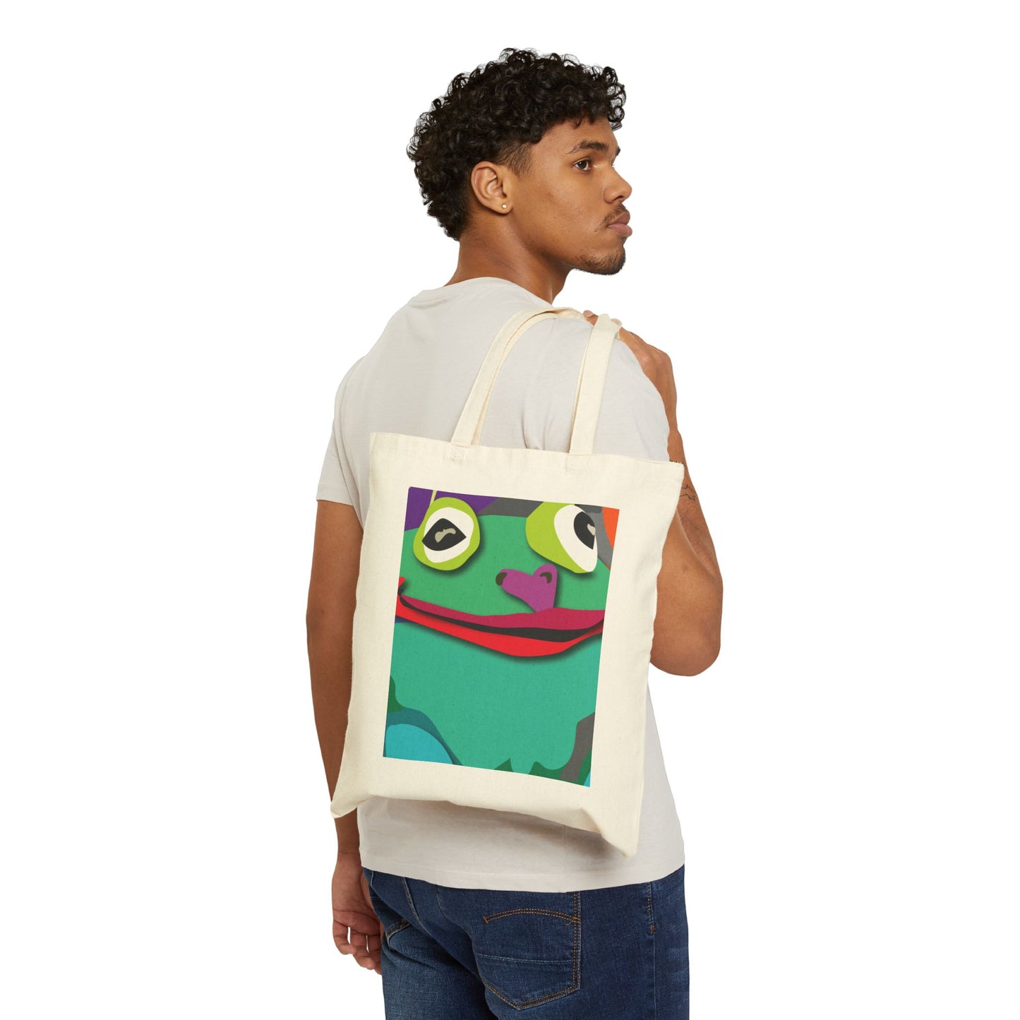 Frogilicious Cotton Canvas Tote Bag