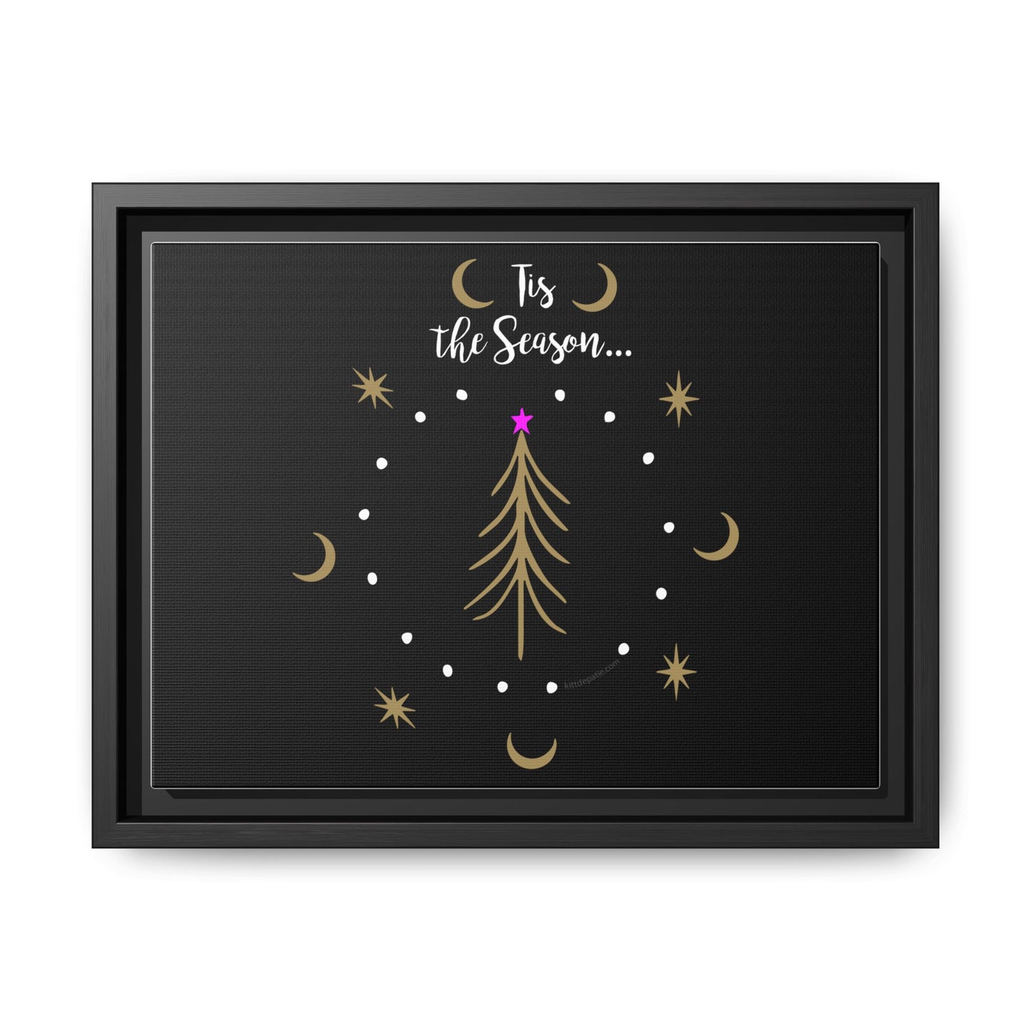 Tis the Season Gold tree Canvas