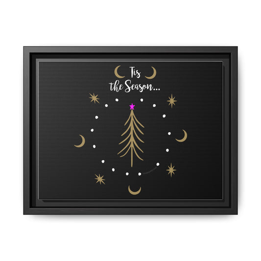 Tis the Season Gold tree Canvas